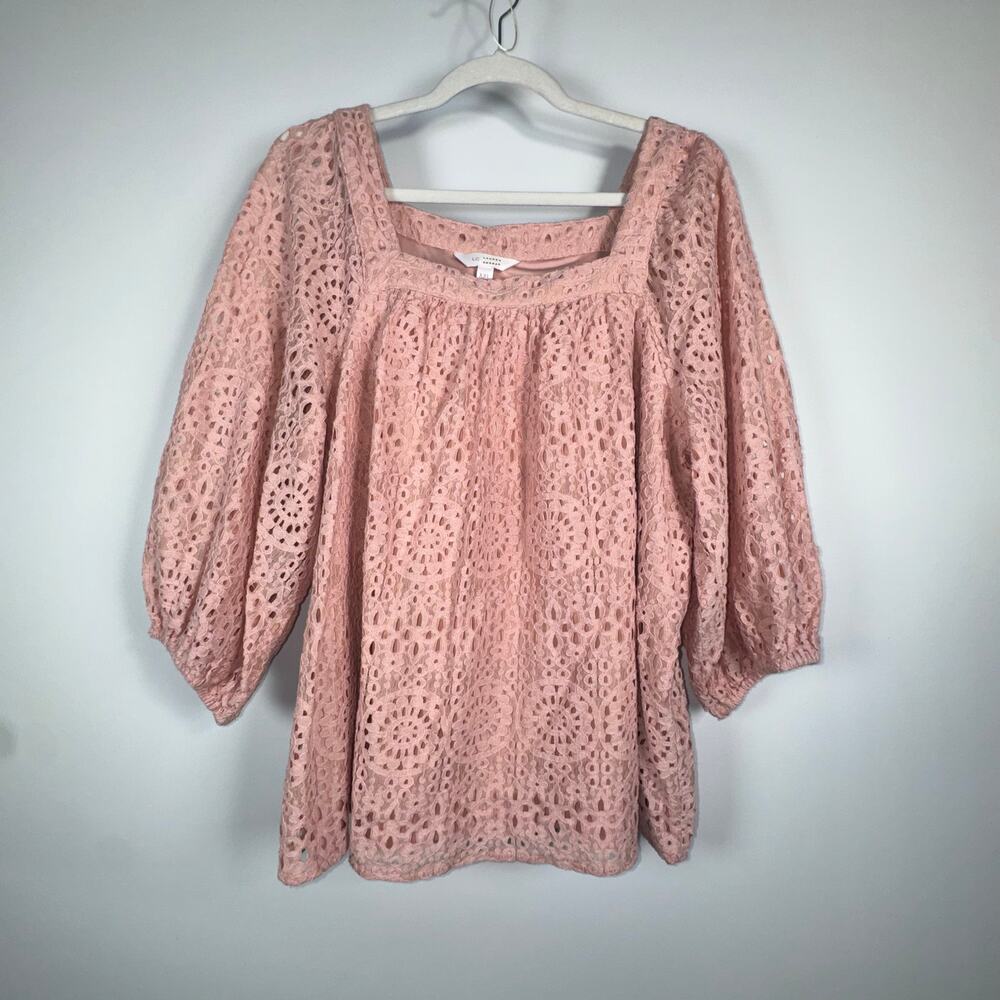 Lauren Conrad Embroidered Top Size XXL Boho Cottagecore Romantic Festival